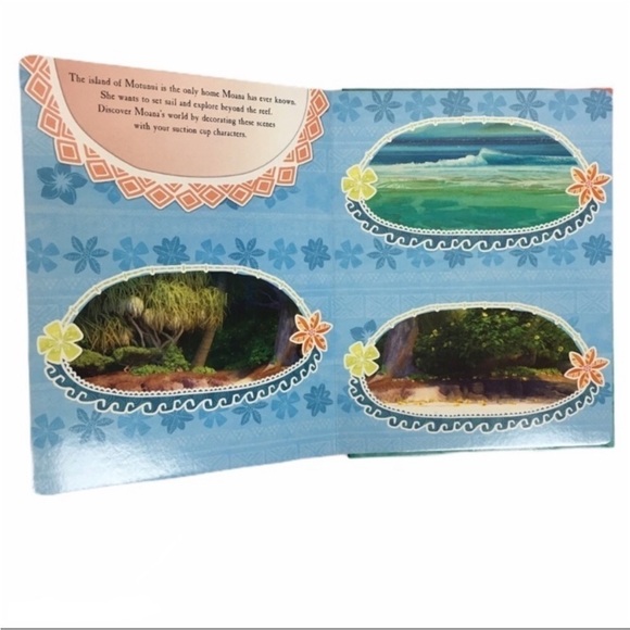 DISNEY MOANA Stuck on Stories Book Suction Cup Toys Story Play Set - Picture 11 of 14